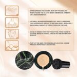 Waterproof & Moisturizing Air Cushion CC Cream, Oil Control BB Cream Foundation Create Natural Face Makeup | Vegan & Cruelty Free (Nude) - Image 4