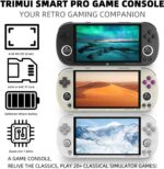 𝗧𝗿𝗶𝗺𝘂𝗶 Smart Pro Game Console 4.96-Inches 720x1280 IPS Screen Built-in 64G TF Card Video Gaming Consoles 5000mAh Lithium Battery Supports Multiple Simulators Casual Game Console-Black - Image 3