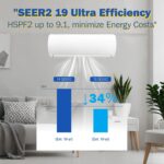 18000BTU Mini Split Ac/Heating System,19 SEER2 230 V AC Unit Cools Rooms up to1250 Sq. Ft, L Panel Indoor Unit Split Air Conditioner,Energy Efficient Inverter AC w/Heat Pump,Low Noise (42 db) - Image 4