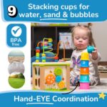 Toyventive Wooden Kids Baby Activity Cube - Girls Gift Set | 1st Birthday Gifts Toys for 1 One, 2 Year Old Girl | Developmental Toddler Educational Learning Girl Toys 12-18 Months | Bead Maze - Image 4