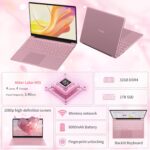 15.6" Laptop Computer Notebook, 4-Core N95 Processor, FHD Display, Backlit Keyboard, Fingerprint, Webcam, Bluetooth, WiFi, Win 11 Pro, 10TB Upgradeable, T152A, 32GB RAM, 1TB SSD, Pink - Image 3