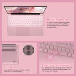 15.6" Laptop Computer Notebook, 4-Core N95 Processor, FHD Display, Backlit Keyboard, Fingerprint, Webcam, Bluetooth, WiFi, Win 11 Pro, 10TB Upgradeable, T152A, 32GB RAM, 1TB SSD, Pink - Image 7