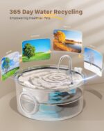 Dog Water Fountain for Large Dogs: 7L/236oz/1.8G Dog Fountain Stainless Steel - Big Cat Drinking Fountain Indoor - Super Quiet Water Fountain for Dogs Inside - for Large Dog Cats & Multi-Pet Home - Image 8