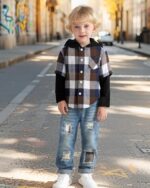 NZRVAWS Toddler Baby Boy Clothes Infant Outfit Boys Hoodie Sweatsuit Ripped Jean Fall Winter Little Boy Clothing 6M-7T - Image 5