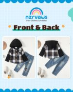NZRVAWS Toddler Baby Boy Clothes Infant Outfit Boys Hoodie Sweatsuit Ripped Jean Fall Winter Little Boy Clothing 6M-7T - Image 7