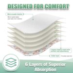 wegreeco Cloth Diapers 6 Pack with 6 Inserts & 1 Wet Bag, Washable Cloth Diapers for Babies, One Size Adjustable Reusable (Flower) - Image 5