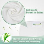 wegreeco Cloth Diapers 6 Pack with 6 Inserts & 1 Wet Bag, Washable Cloth Diapers for Babies, One Size Adjustable Reusable (Flower) - Image 7