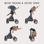 Baby Stroller Baby Prams Pushchair 2 in 1, Foldable, Portable, Comfortable, for Infant Toddler Aged 0-36 Months (Blue) - Image 5