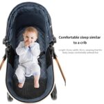 Baby Stroller Baby Prams Pushchair 2 in 1, Foldable, Portable, Comfortable, for Infant Toddler Aged 0-36 Months (Blue) - Image 6