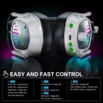 Wireless Gaming Headset for PS5, PS4, PC, Switch, Mac, Mobile, USB & Type-C 2.4GHz Gaming Headphones with 50mm Drivers, 3D Surround Sound, ENC Noise Cancelling Mic, RGB Lights, 50-Hr Playtime - Image 9