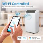 BLACK+DECKER Smart Portable Air Conditioner with Heat, 12,000 BTU (8,000 BTU SACC) Cooling, 9,000 BTU Heating for Rooms up to 550 Sq. Ft., Follow Me Remote, BPACT12HWT, White - Image 3