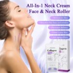 Neck Collagen Cream, Neck Creams for Tightening and Firming, Collagen Firming Cream for Loose Skin, Tighten and Lift Neck Cream with Roller, Tightens&Smooths Wrinkles (2PCS) - Image 8