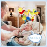 FPVERA Spiral Car Seat & Stroller Activity Toy - Baby Sensory Toys Soft Hanging Toys for Babies 0-12 Months Boys Girls Carseat Crib Stroller, with Ringing Bell, Music - Image 8