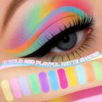 UCANBE Colorful Matte Makeup Eyeshadow Palette, 15 Shades Vibrant MACARON Pastel Eye Shadow Pallet, High Pigmented Blendable Rainbow Make Up Plattet Kit - Mint Candy - Image 6