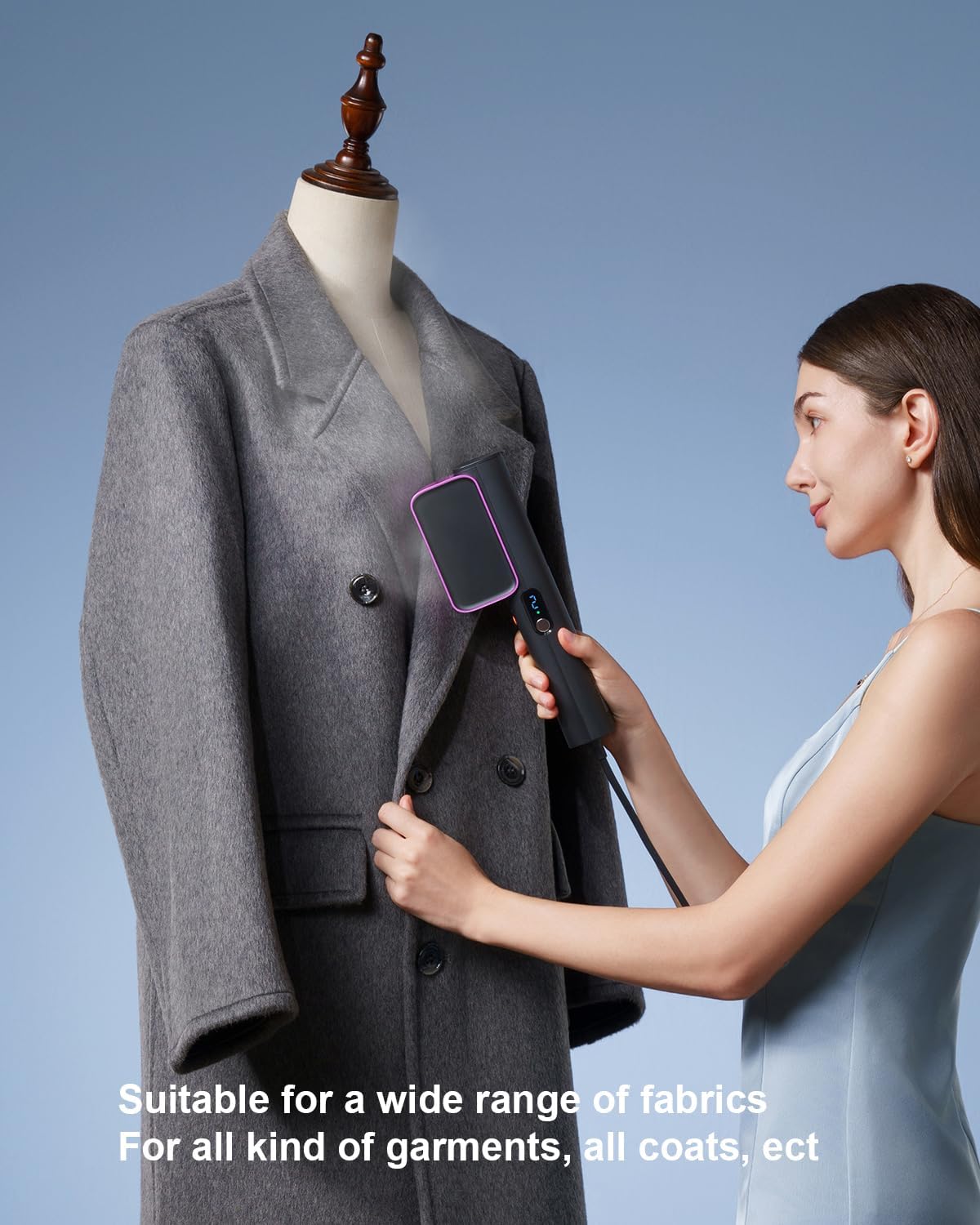 G7 2-in-1 Professional 100-240V Dual Voltage Steamer for Clothes and Iron for Clothes, Just 1lbs Lightly, 8 Minutes of Continuous Steam, 1000W Portable Steamer for travel and home - Image 7