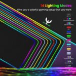 BladeHawks Extra Large RGB Gaming Mouse Pad-14 Light Modes, Extended Soft LED Mouse Pad, Anti-Slip Rubber Base, Computer Keyboard Mousepad Mat (31.5 x 12 Inch) - Image 3
