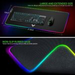 BladeHawks Extra Large RGB Gaming Mouse Pad-14 Light Modes, Extended Soft LED Mouse Pad, Anti-Slip Rubber Base, Computer Keyboard Mousepad Mat (31.5 x 12 Inch) - Image 6