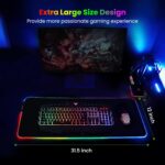BladeHawks Extra Large RGB Gaming Mouse Pad-14 Light Modes, Extended Soft LED Mouse Pad, Anti-Slip Rubber Base, Computer Keyboard Mousepad Mat (31.5 x 12 Inch) - Image 7