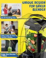CRANDDI Commercial Quiet Blender, 2200 Watt Professional Countertop Blender with 80oz Pitcher, Built-in Pulse & 15-speeds Control, Smoothie Blender for Commercial and Home, K90 Black - Image 4
