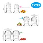 Food Feeder Baby Fruit Pacifier (3 Pcs) with 6 Different Sized Silicone Pacifiers 2 PCS Dispensing Spoon 90ML Spoons Clip Infant Teething Feeders -Blue - Image 6