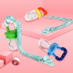 Food Feeder Baby Fruit Pacifier (3 Pcs) with 6 Different Sized Silicone Pacifiers 2 PCS Dispensing Spoon 90ML Spoons Clip Infant Teething Feeders -Blue - Image 7