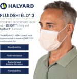 HALYARD FLUIDSHIELD Level 3 Disposable Face Mask with SO SOFT Earloop Mask, Made in the Americas, Level 3, 28797 - Image 8