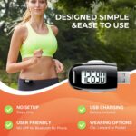 3D Pedometer for Walking, Simple Walking Step Counter with Removable Clip and Strap, USB Rechargeable Step Tracker with Backlight, Accurate Step Counter for Men Women Seniors - Image 4