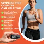 3D Pedometer for Walking, Simple Walking Step Counter with Removable Clip and Strap, USB Rechargeable Step Tracker with Backlight, Accurate Step Counter for Men Women Seniors - Image 5