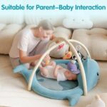 Baby Play Mat, Whale Tummy Time Mat with Toys, Baby Activity Gym for Infants 0–12 Months – 100% Cotton Sensory Floor Mat for Boys & Girls - Image 4