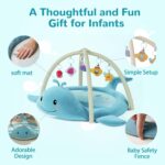 Baby Play Mat, Whale Tummy Time Mat with Toys, Baby Activity Gym for Infants 0–12 Months – 100% Cotton Sensory Floor Mat for Boys & Girls - Image 8