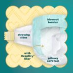 Pampers Swaddlers Disposable Baby Diapers Size 1, 198 Count with Sensitive Water Based Baby Wipes 4X Pop-Top Packs (336 Count) - Image 9