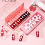 10 Pcs Lip Tint Set Cute Glossy Lip Stains and Matte Lipsticks with Long-lasting and Quick-drying Mini Lip Gloss Lipstick for Makeup Gift (Strawberry, Lip Gloss) - Image 3