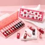 10 Pcs Lip Tint Set Cute Glossy Lip Stains and Matte Lipsticks with Long-lasting and Quick-drying Mini Lip Gloss Lipstick for Makeup Gift (Strawberry, Lip Gloss) - Image 5
