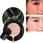 2PCS Mushroom Head Air Cushion CC Cream, Natural Moisturizing Highlighting Matte Oil Control Concealer Facial Blemish Concealer Foundation BB Cream for Women Girls (2PCS Natural) - Image 6