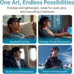 GOOVIS Art XR Head Mounted Display – 110'' FHD Micro-OLED Video Display, Lightweight & Compact, Open-View for Multitasking, Works with PC/iPhone16/Android/Gaming Consoles/Handhelds (Black) - Image 3