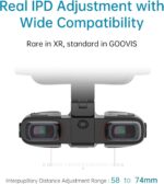 GOOVIS Art XR Head Mounted Display – 110'' FHD Micro-OLED Video Display, Lightweight & Compact, Open-View for Multitasking, Works with PC/iPhone16/Android/Gaming Consoles/Handhelds (Black) - Image 9