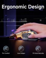 EWEADN G5 Wired Gaming Mouse, Ergonomic RGB Computer Mouse, 12800 Adjustable DPI, 9 Programmable Macro Buttons with Rapid Fire Key Compatible for PC/Laptop/Windows-Grey - Image 9