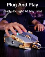 EWEADN G5 Wired Gaming Mouse, Ergonomic RGB Computer Mouse, 12800 Adjustable DPI, 9 Programmable Macro Buttons with Rapid Fire Key Compatible for PC/Laptop/Windows-Grey - Image 10