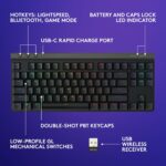Logitech G515 Wireless Gaming Keyboard TKL, LIGHTSYNC RGB, Thin Tenkeyless Design, Double-Shot PBT Keycaps, Tactile Brown Mechanical Switches - Black - Image 8