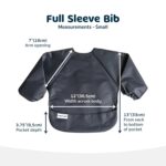 Tiny Twinkle Long Sleeve Bib for Babies & Toddlers | 2-Pack Waterproof Smock Bib for Eating | Machine Washable & Mess-Proof Feeding Essentials | Newborn Shower Gift (Sage Charcoal,6–24M) - Image 3