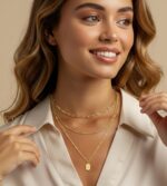 YEEZII Layered Gold Necklaces for Women Trendy, 3 Pcs 14K Gold Plated Choker Paperclip Box Chain Necklace, Stackable Women's Gold Pendant Necklaces Jewelry Set - Image 3