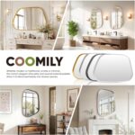 Irregular Wall Mirror 22"x30" Bathroom Mirrors Asymmetrical Artistic Decorative for Living Room Bedroom Bathroom Hallway Entryway,Trapezoid,Black - Image 7