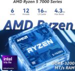 HP 17.3” FHD Business Laptop – AMD Ryzen 5 7430U (4.3GHz Max), 16GB RAM, 512GB SSD, Windows 11 Pro, Long 9.5-Hr Battery, Wi-Fi 6, Type-C, Numeric Pad, Copilot AI, w/AI Voice Recorder - Image 4