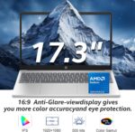 HP 17.3” FHD Business Laptop – AMD Ryzen 5 7430U (4.3GHz Max), 16GB RAM, 512GB SSD, Windows 11 Pro, Long 9.5-Hr Battery, Wi-Fi 6, Type-C, Numeric Pad, Copilot AI, w/AI Voice Recorder - Image 5