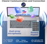 HP 17.3” FHD Business Laptop – AMD Ryzen 5 7430U (4.3GHz Max), 16GB RAM, 512GB SSD, Windows 11 Pro, Long 9.5-Hr Battery, Wi-Fi 6, Type-C, Numeric Pad, Copilot AI, w/AI Voice Recorder - Image 8