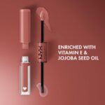 NYX PROFESSIONAL MAKEUP Shine Loud, Long-Lasting Liquid Lipstick with Clear Lip Gloss - Magic Maker (Dusty Nude Mauve) - Image 3