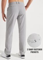 Libin Mens Golf Pants Stretch Work Dress Pants 30"/32"/34" Quick Dry Lightweight Casual Comfy Trousers with Pockets - Image 3