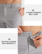 Libin Mens Golf Pants Stretch Work Dress Pants 30"/32"/34" Quick Dry Lightweight Casual Comfy Trousers with Pockets - Image 4