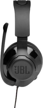 JBL Quantum 200 - Wired over-ear gaming headset with Voice focus directional flip-up mic and memory foam ear cushions (Black) - Image 8