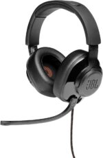 JBL Quantum 200 - Wired over-ear gaming headset with Voice focus directional flip-up mic and memory foam ear cushions (Black) - Image 10